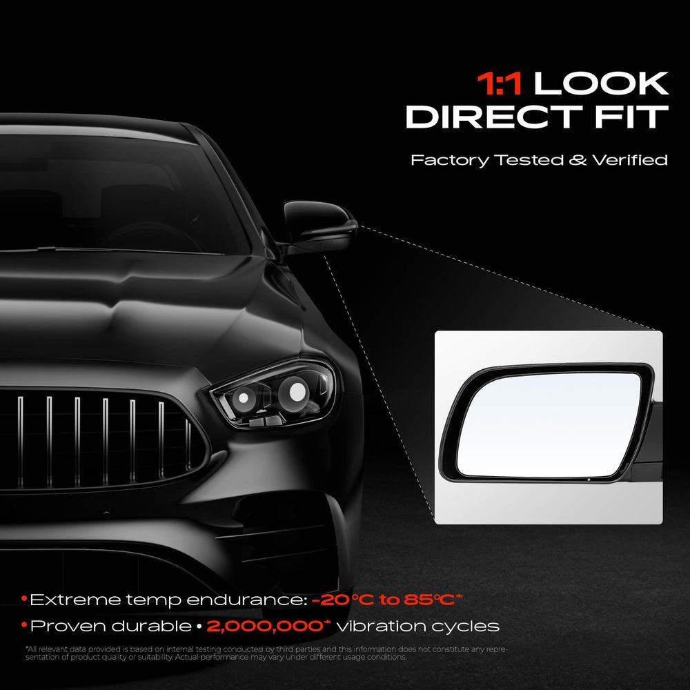 A-Premium mirror folded toward door demonstrating manual foldaway convenience