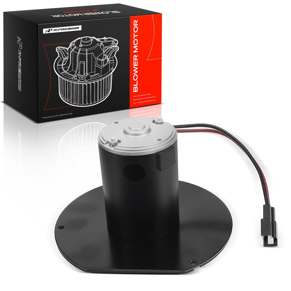 A-Premium front view of blower motor showing compact housing and reliable fit