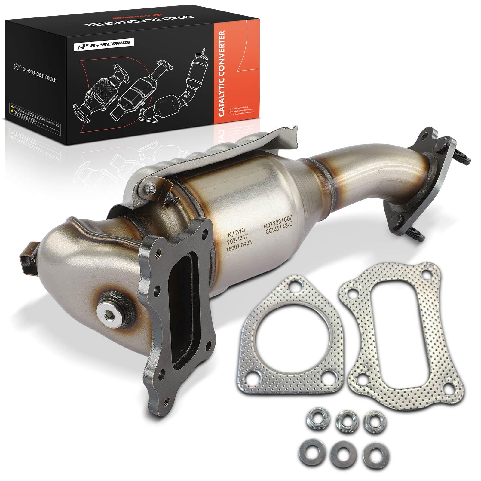 A-Premium front view showing converter fit and easy replacement benefit