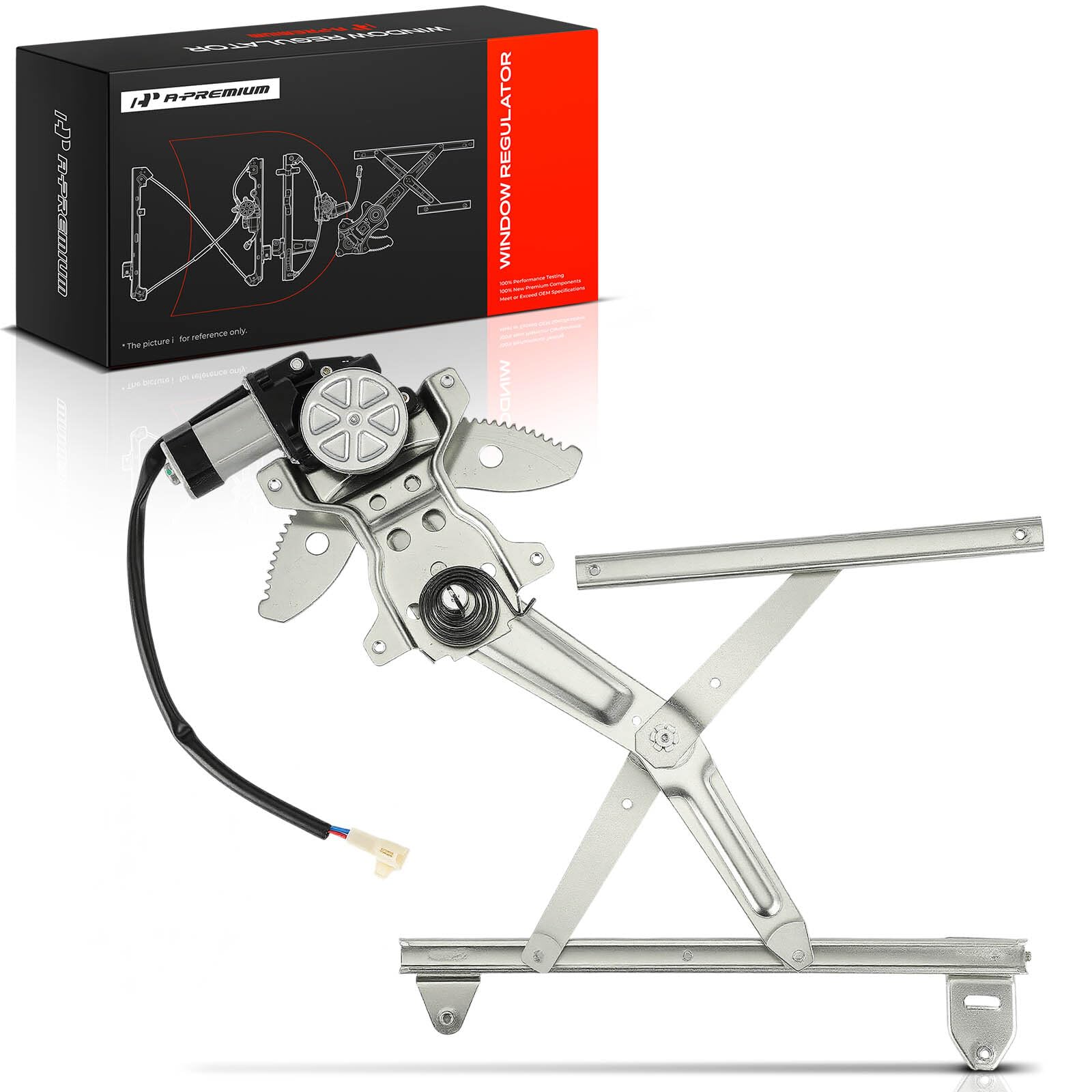 A-Premium front driver-side assembly showing ready-to-install fitment and improved window function