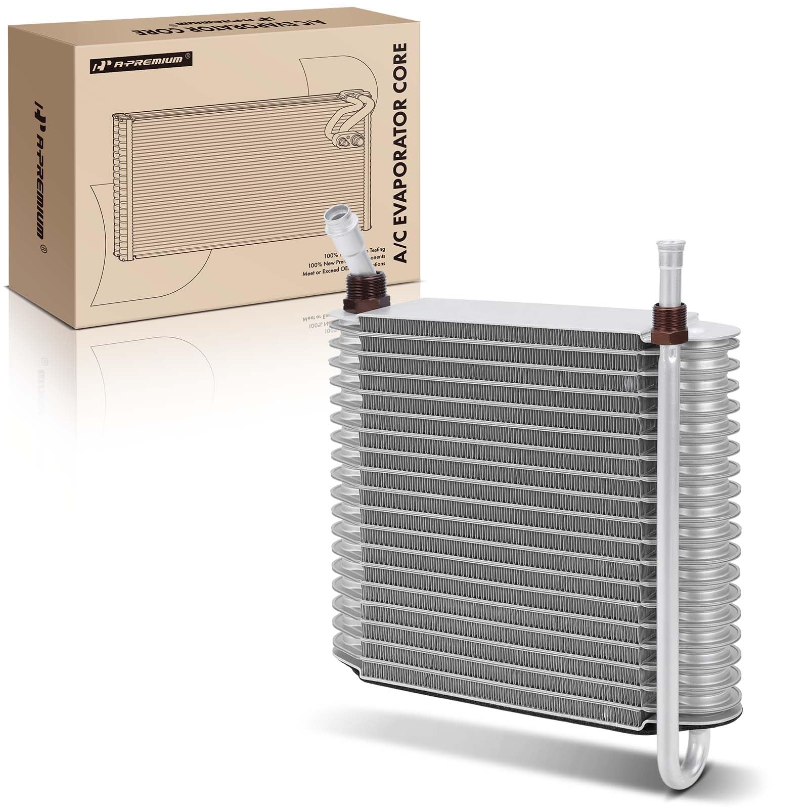 A-Premium front evaporator core front view showing direct-fit mounting benefit