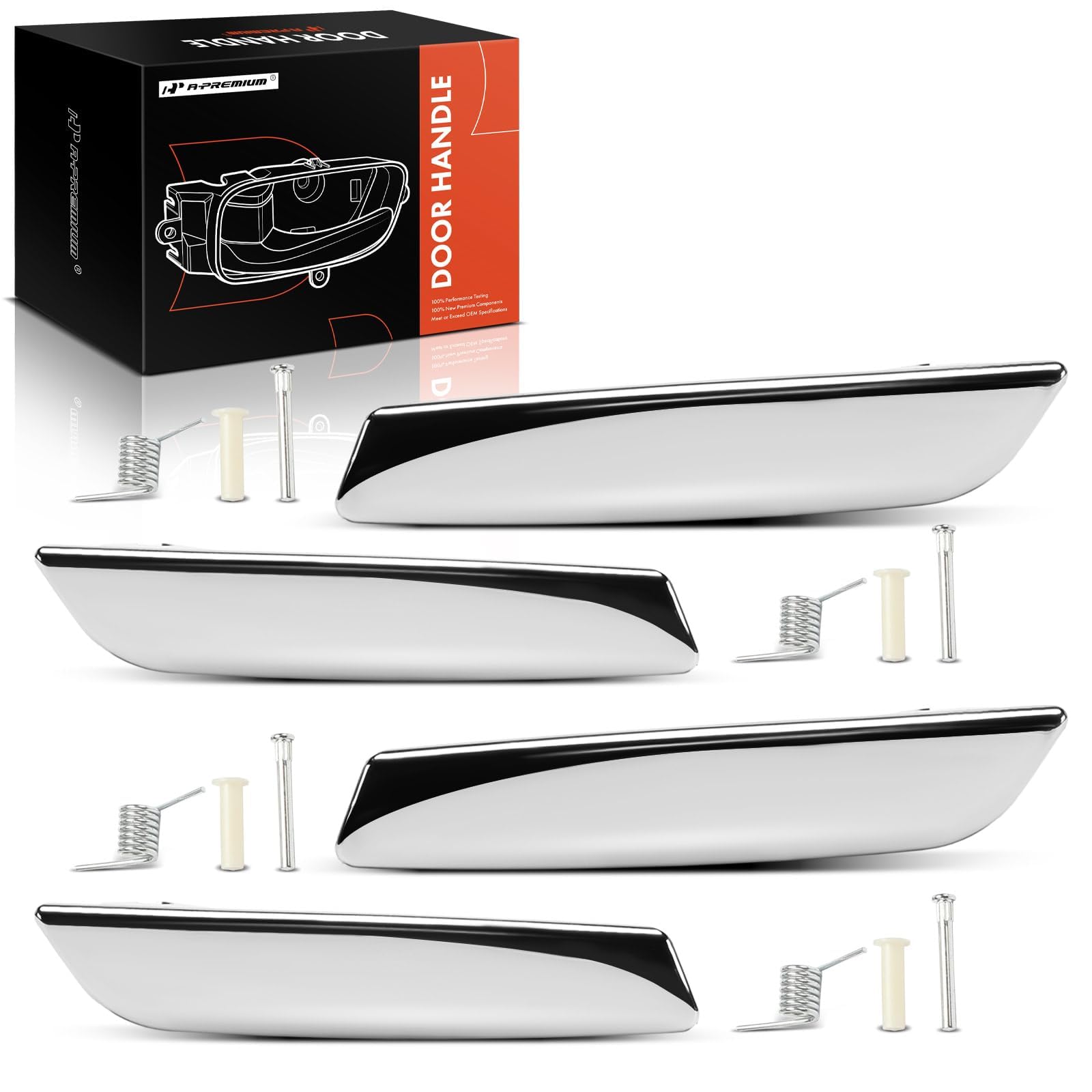 A-Premium front handle assembly showing chrome finish and improved interior look