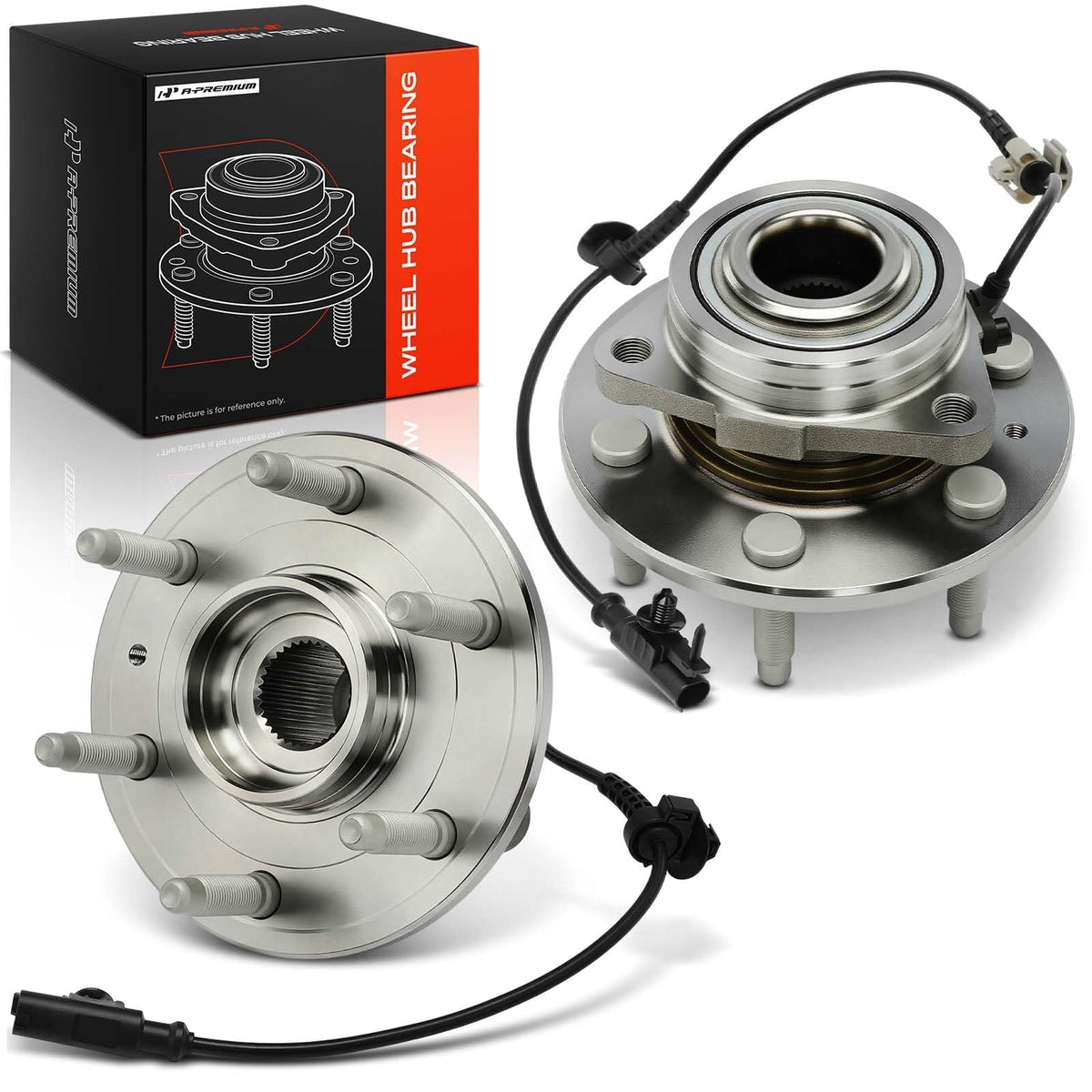 A-Premium front hub assembly front view showing fit and quiet performance