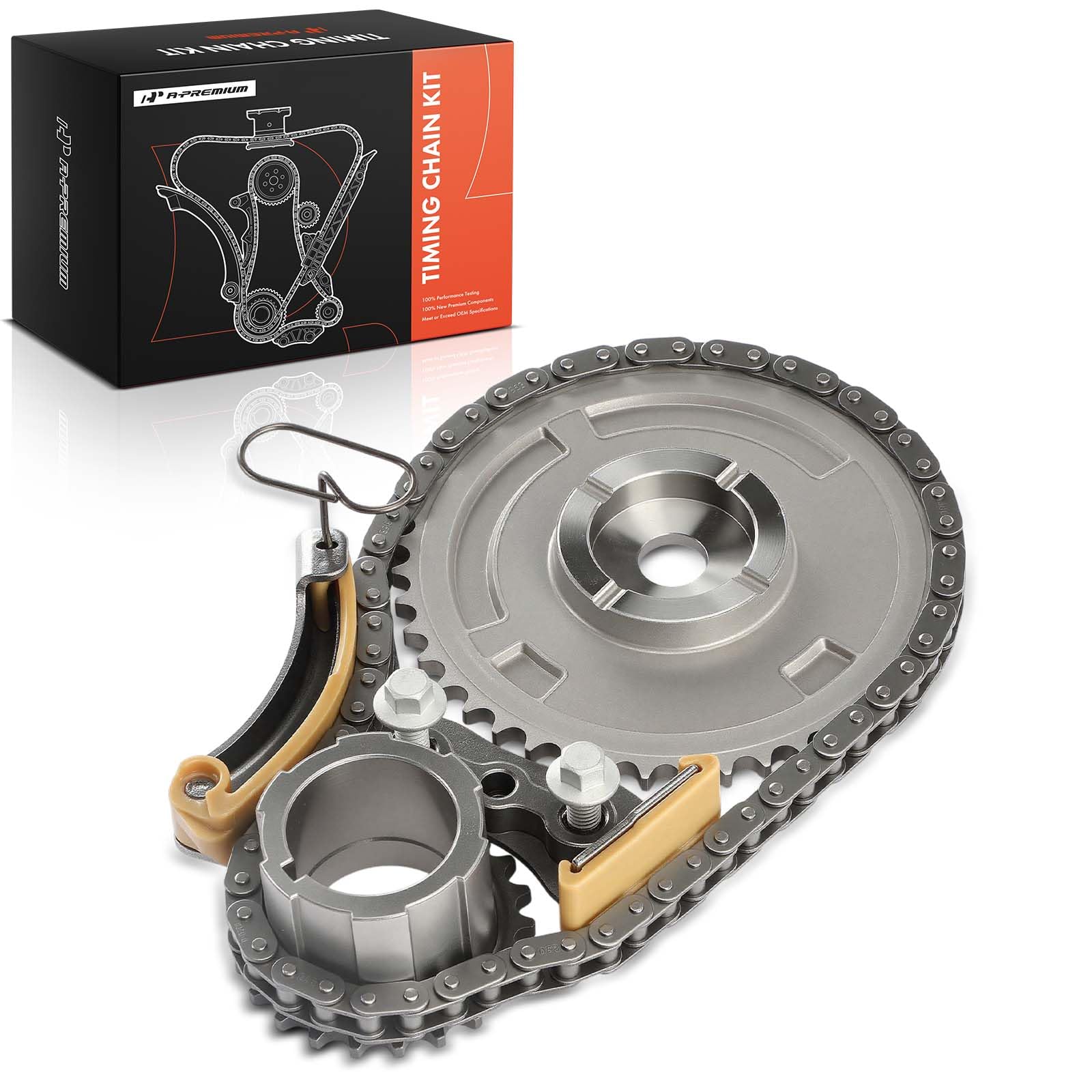 A-Premium front kit packaging showing complete timing kit and fitment benefits