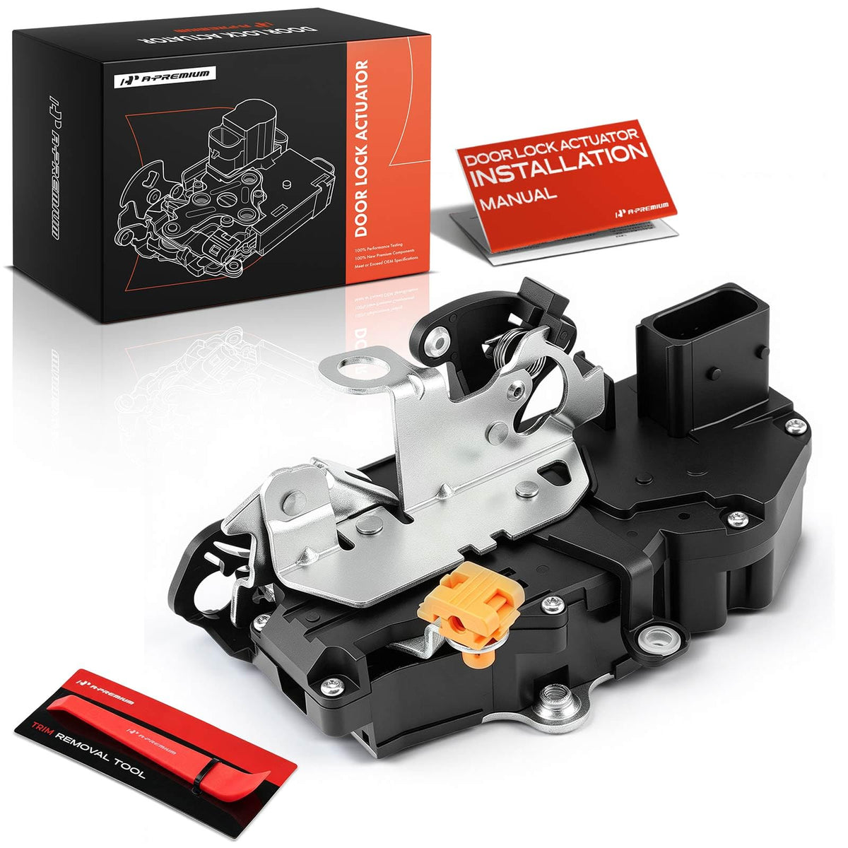 A-Premium front left actuator assembly showing complete latch and motor, reliable replacement