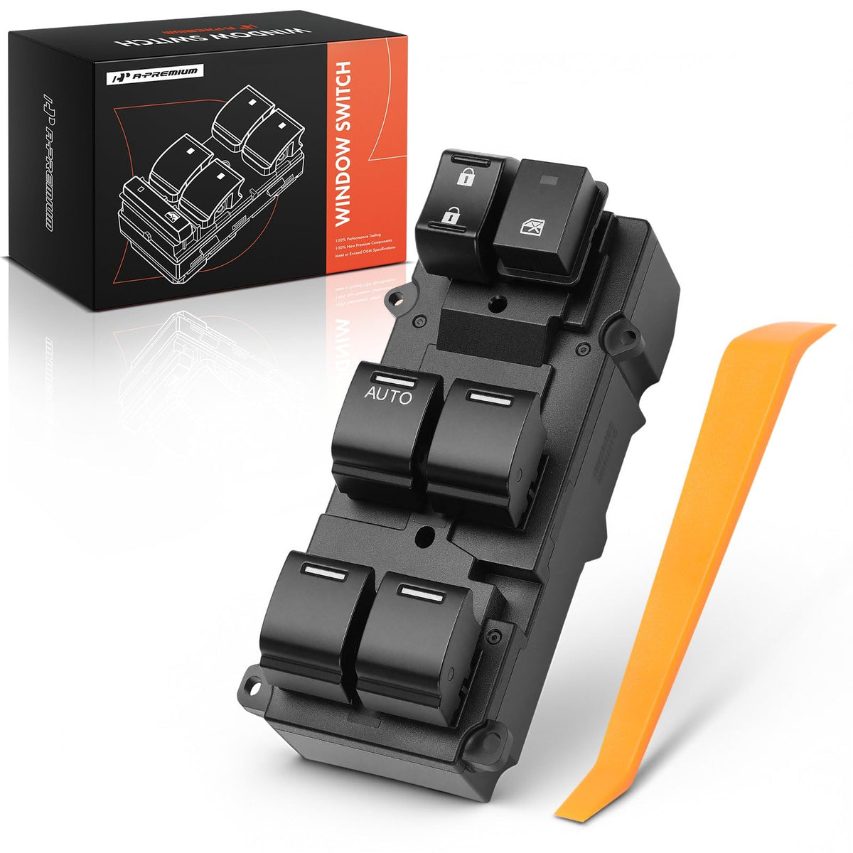 A-Premium front view of driver side switch showing clean fit and restored control