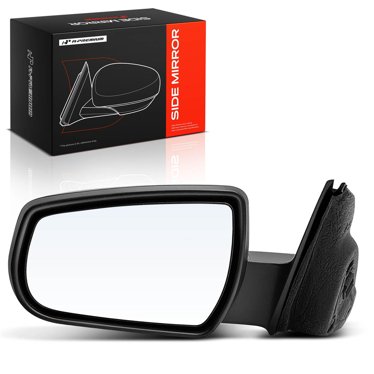 A-Premium front left mirror assembly showing fit and replacement benefit