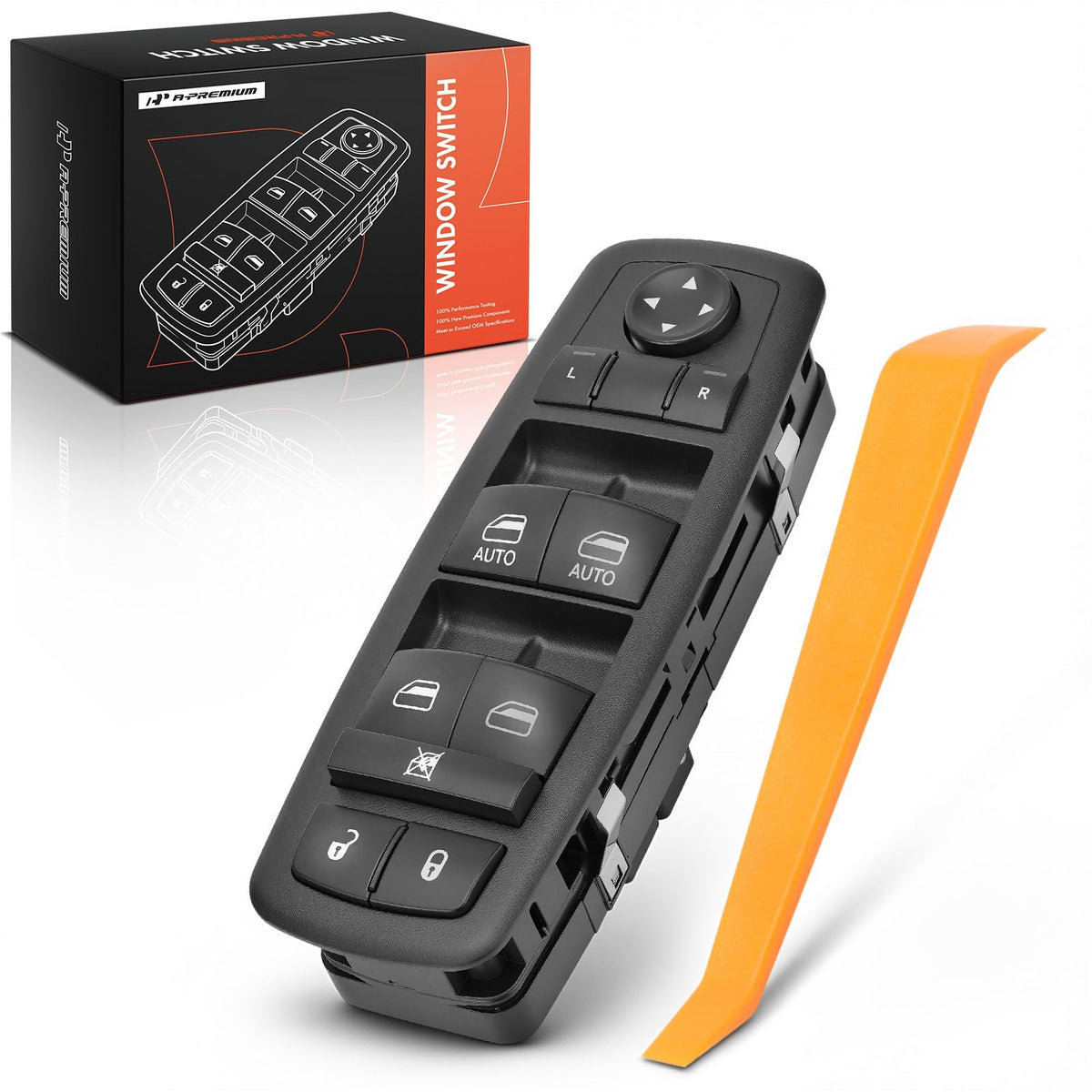 A-Premium front left switch front view showing ergonomic buttons and improved control