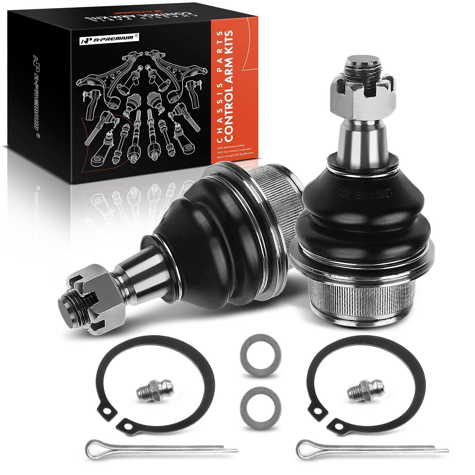 A-Premium packaged pair of front lower ball joints showing ready-to-install benefit