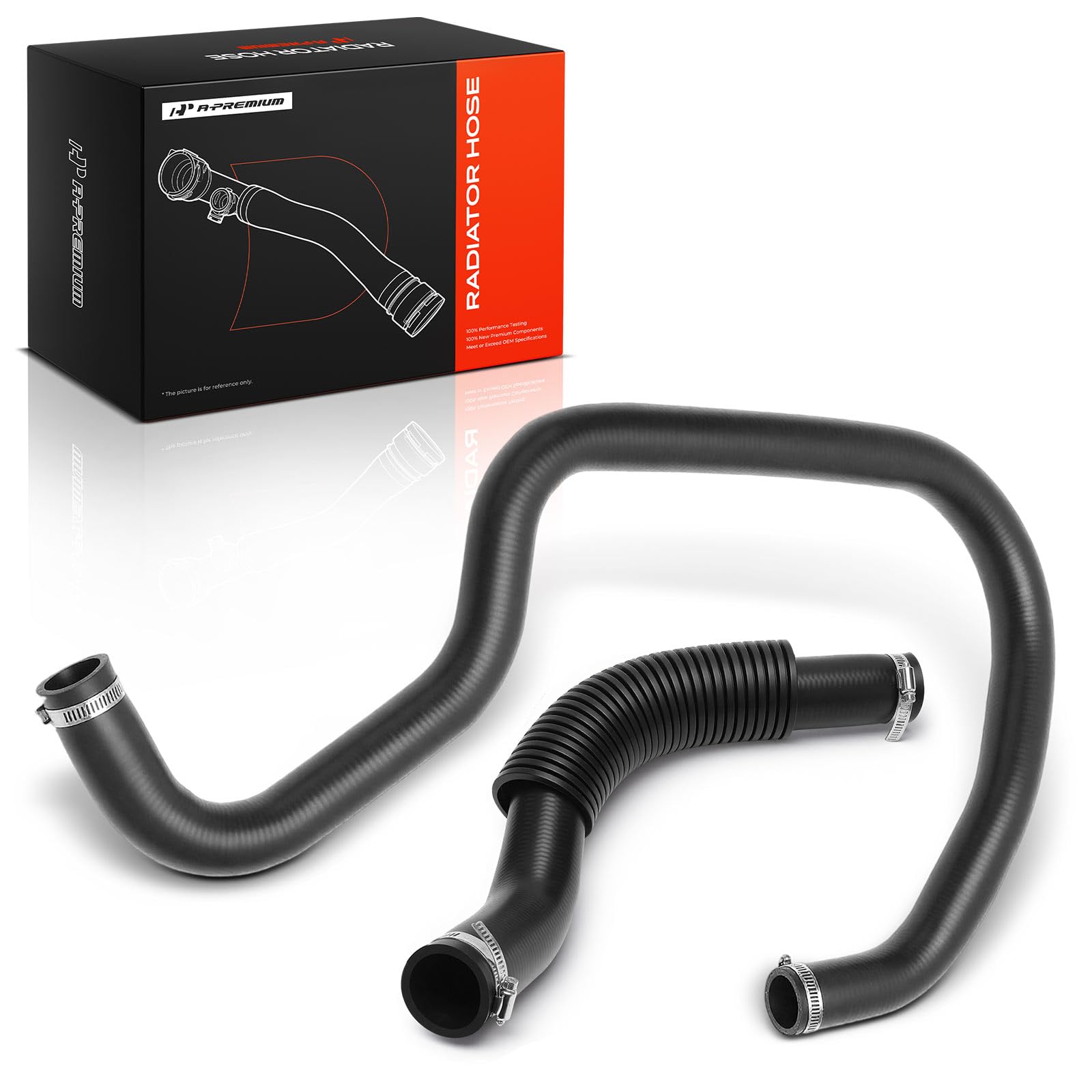 A-Premium front packaging showing hoses and benefits of exact-fit