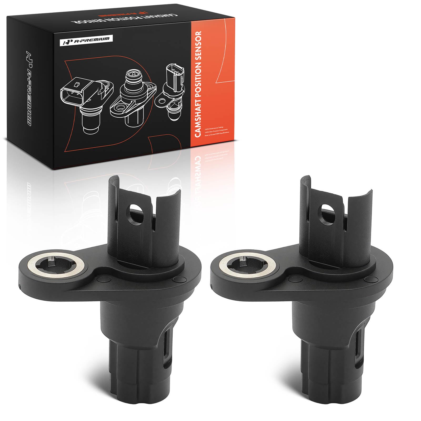 A-Premium front packaging showing two camshaft sensors and benefits of correct fit