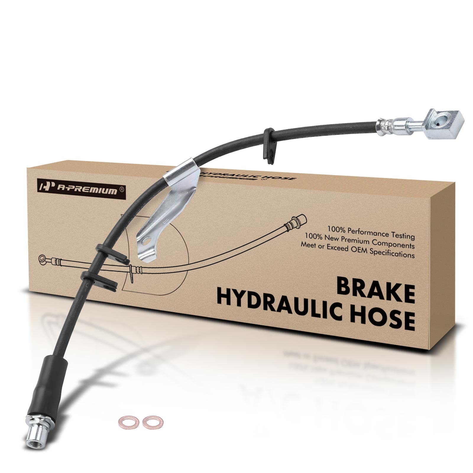 A-Premium front right hose packaging showing part and label benefits