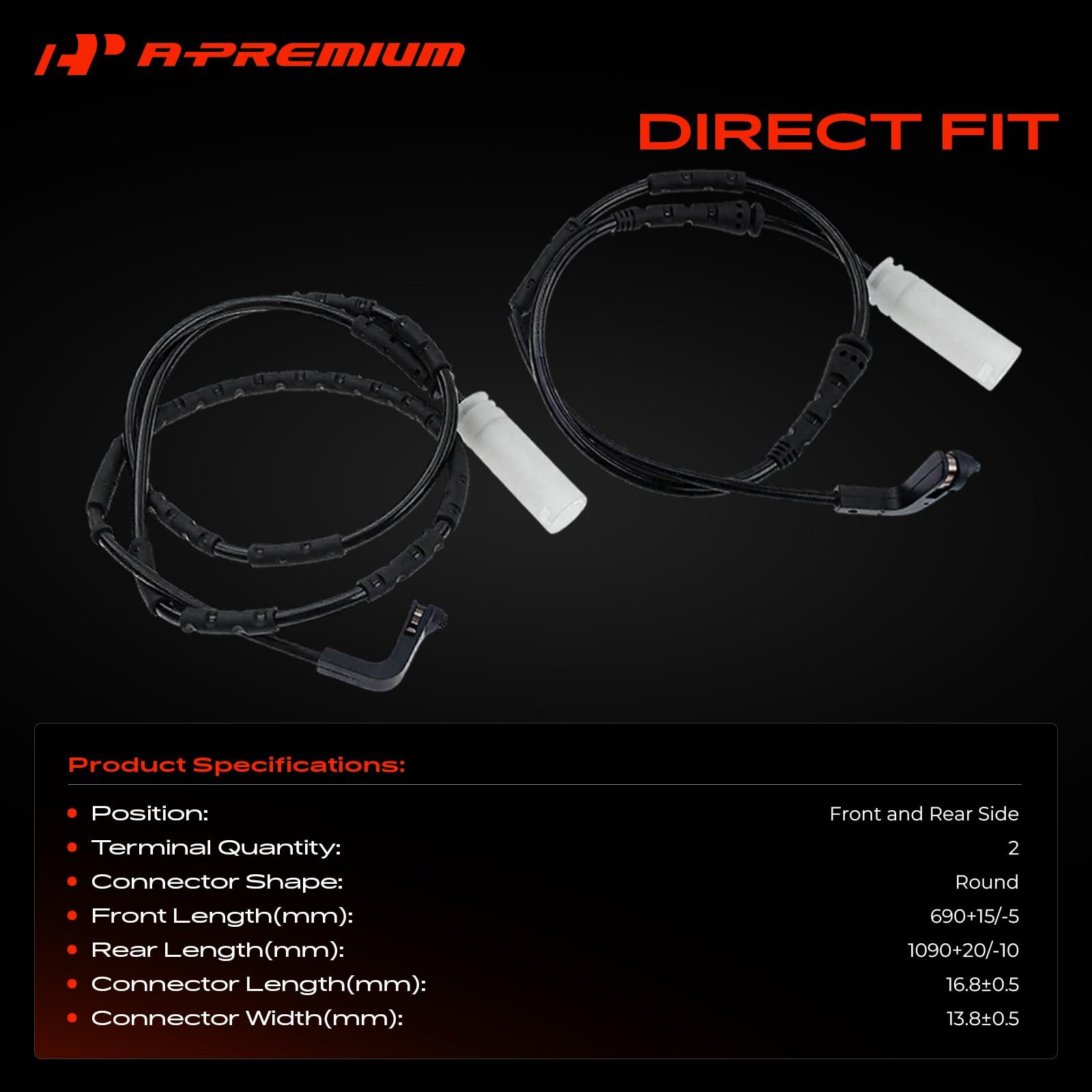 A-Premium front sensor mounted on caliper for accurate wear detection