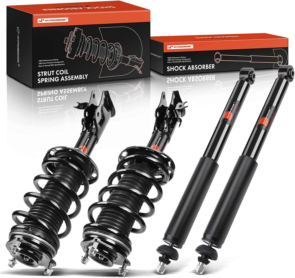 A-Premium front strut assembly in packaging showing ready-to-install benefit