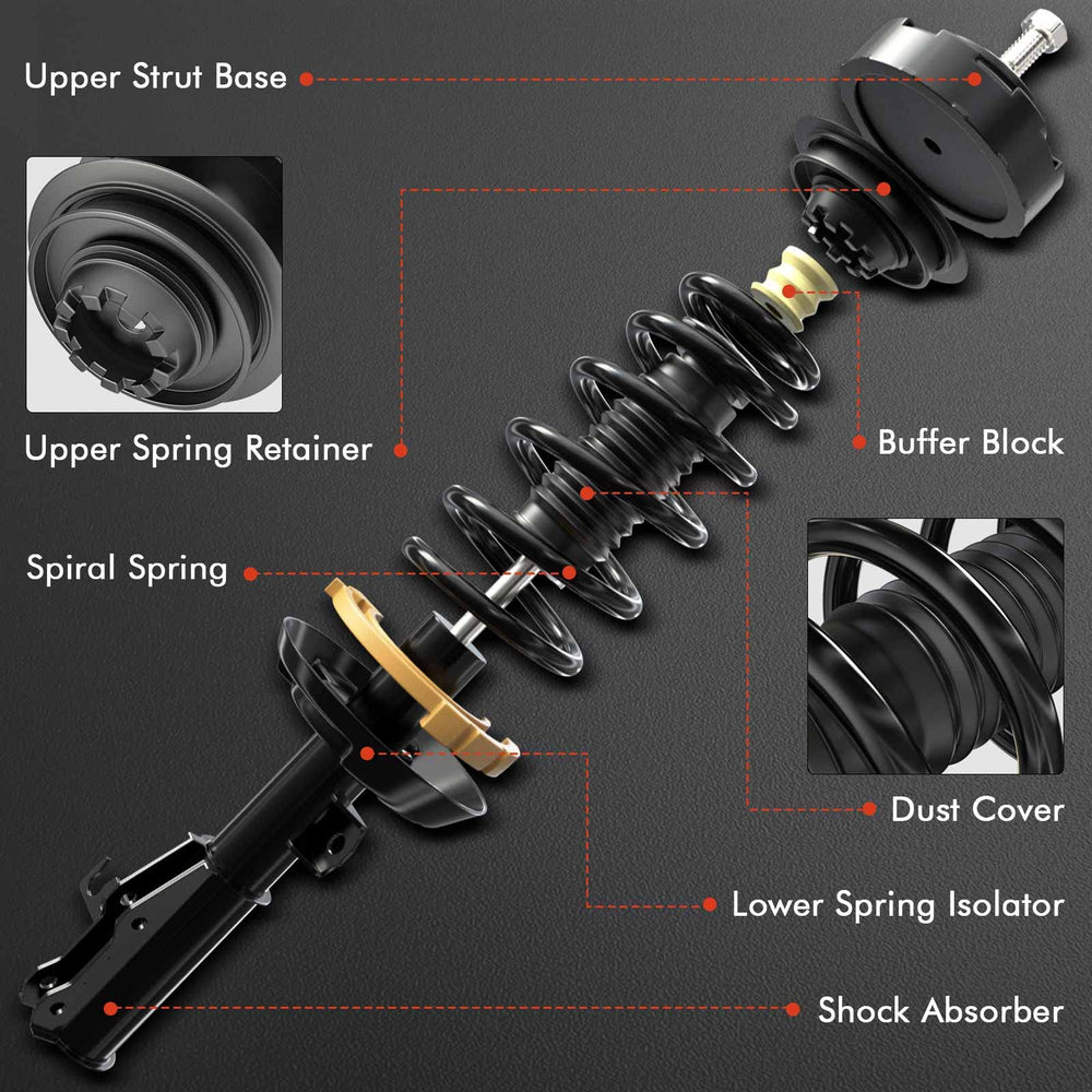 A-Premium front coil spring close-up showing durable finish and fit