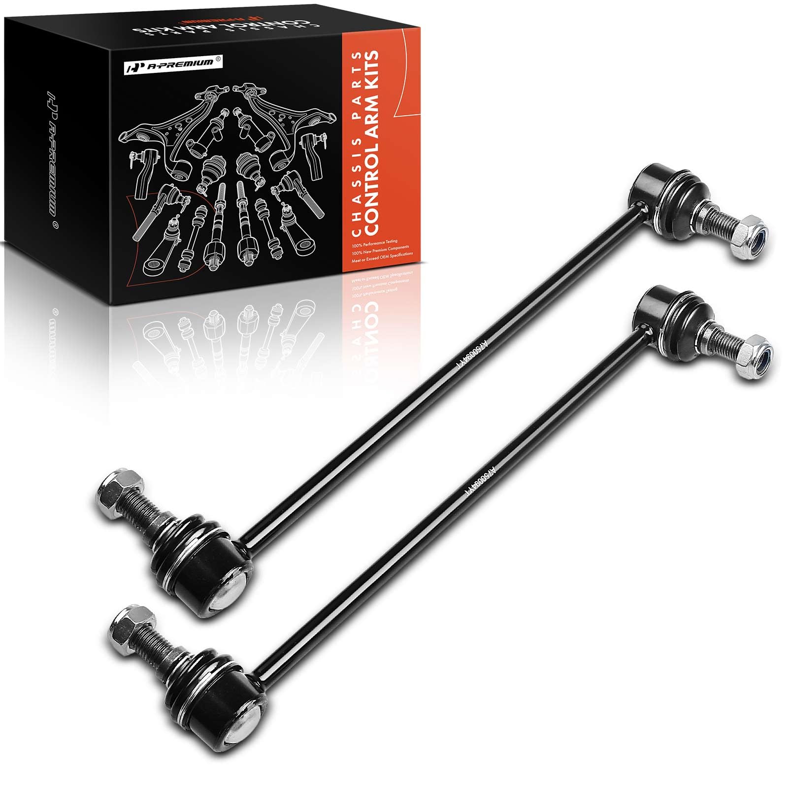 A-Premium front sway bar link front view showing solid fitment benefit
