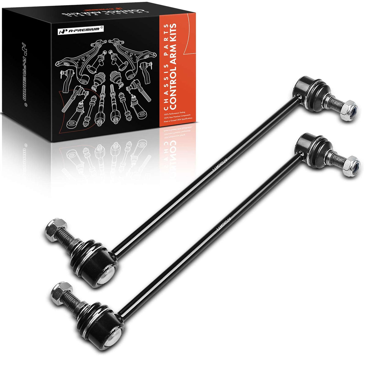 A-Premium front sway bar link front view showing solid fitment benefit