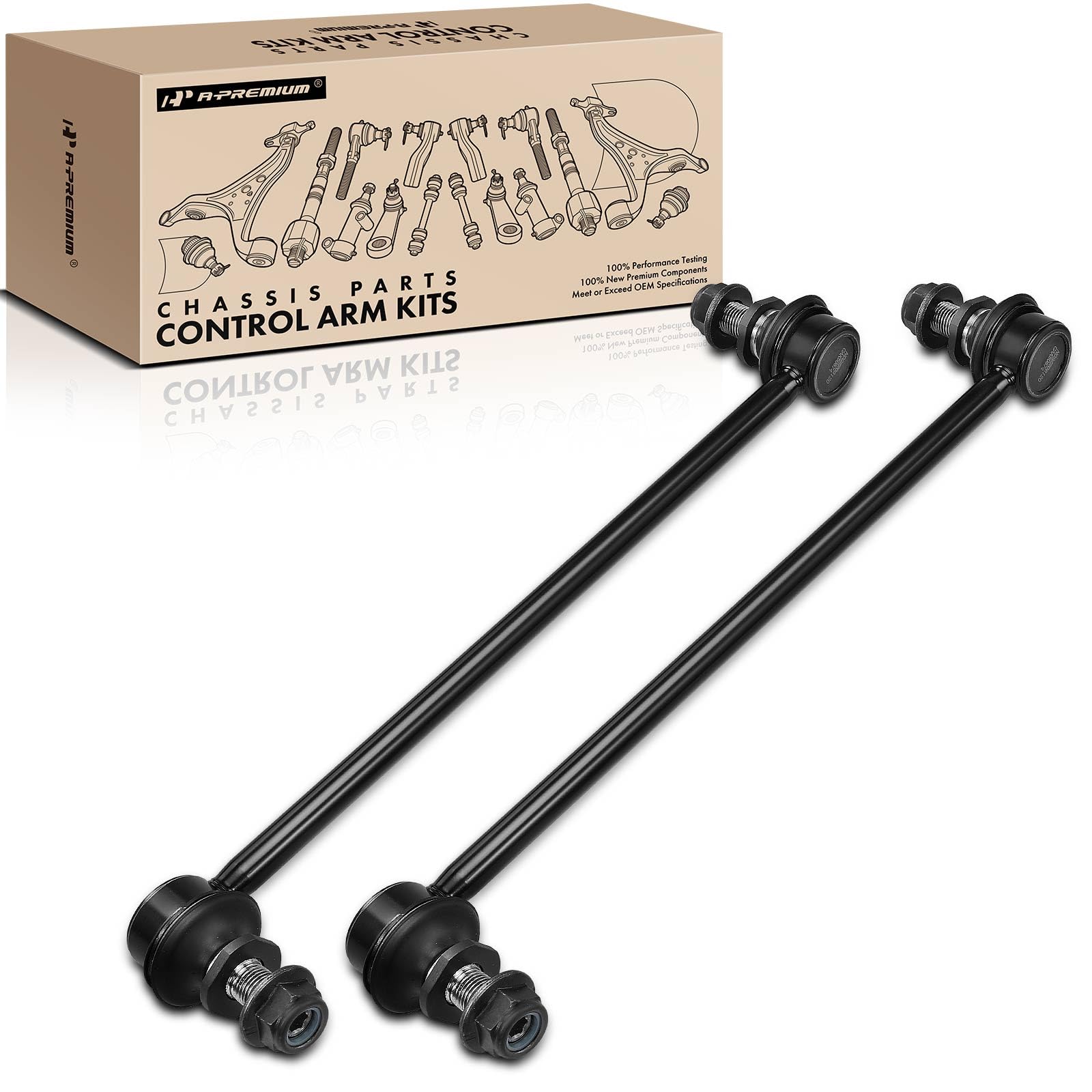 A-Premium packaging showing front sway bar link and warranty for reliable fit