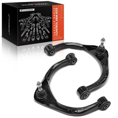 A-Premium packaged control arms showing ready-to-install pair and benefits