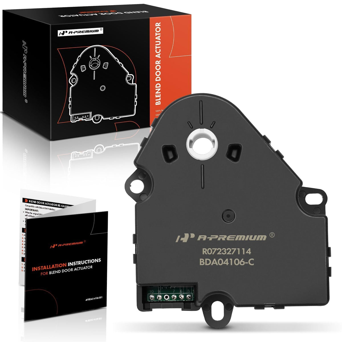 A-Premium front view actuator showing mounting points and quick fit benefit