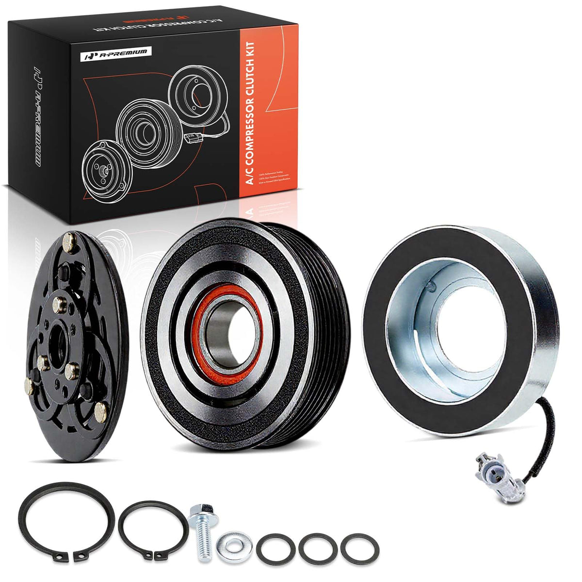 A-Premium assembled clutch kit front view showing complete components and fit
