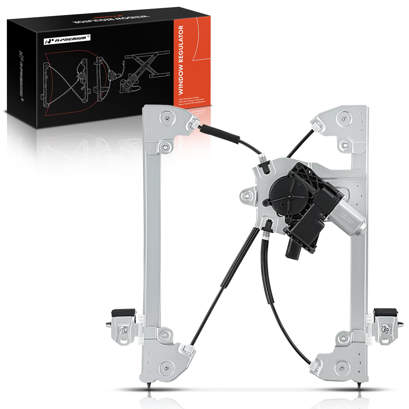 A-Premium front assembly showing full regulator and motor for easy replacement