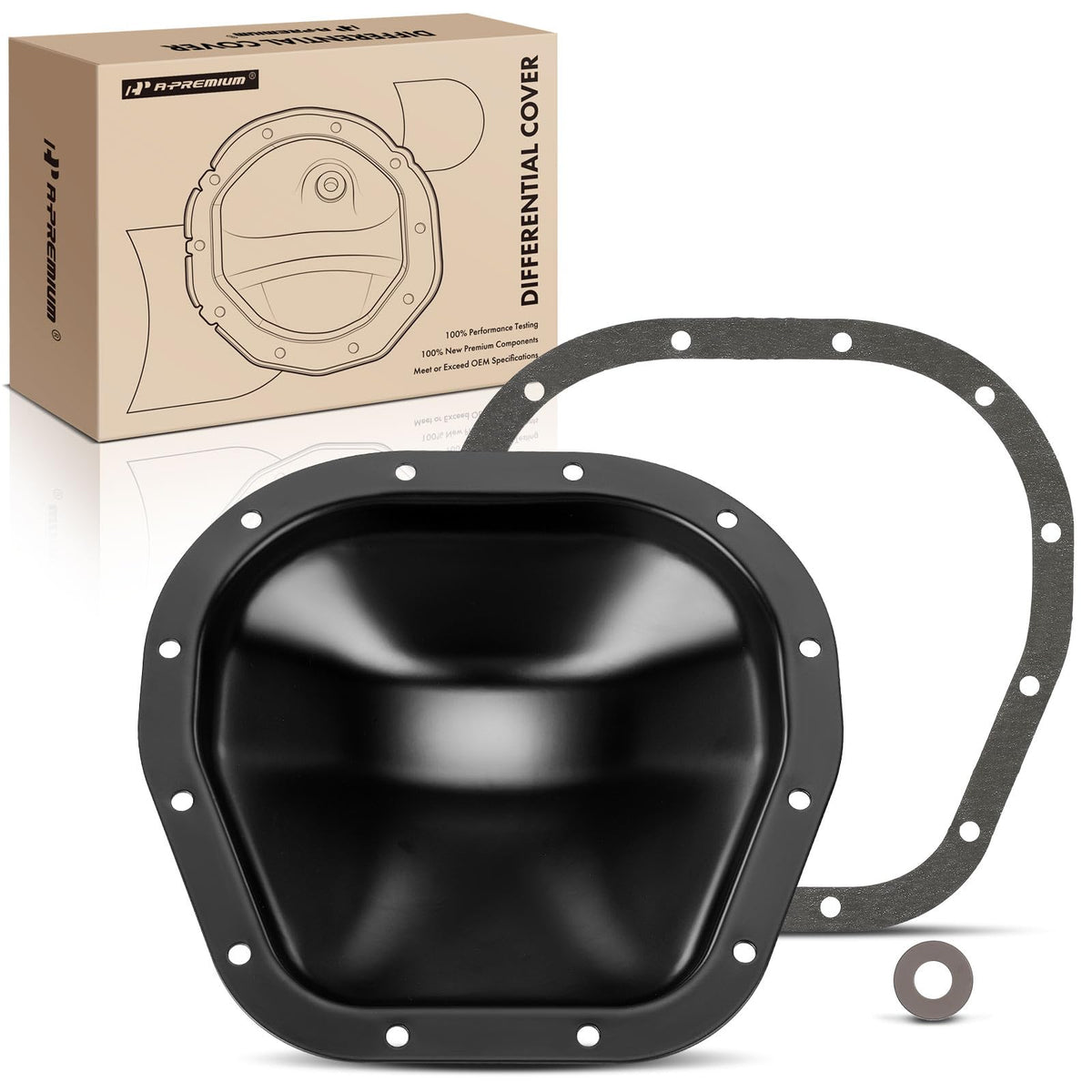 A-Premium front view of differential cover showing fit and finish for reliable protection