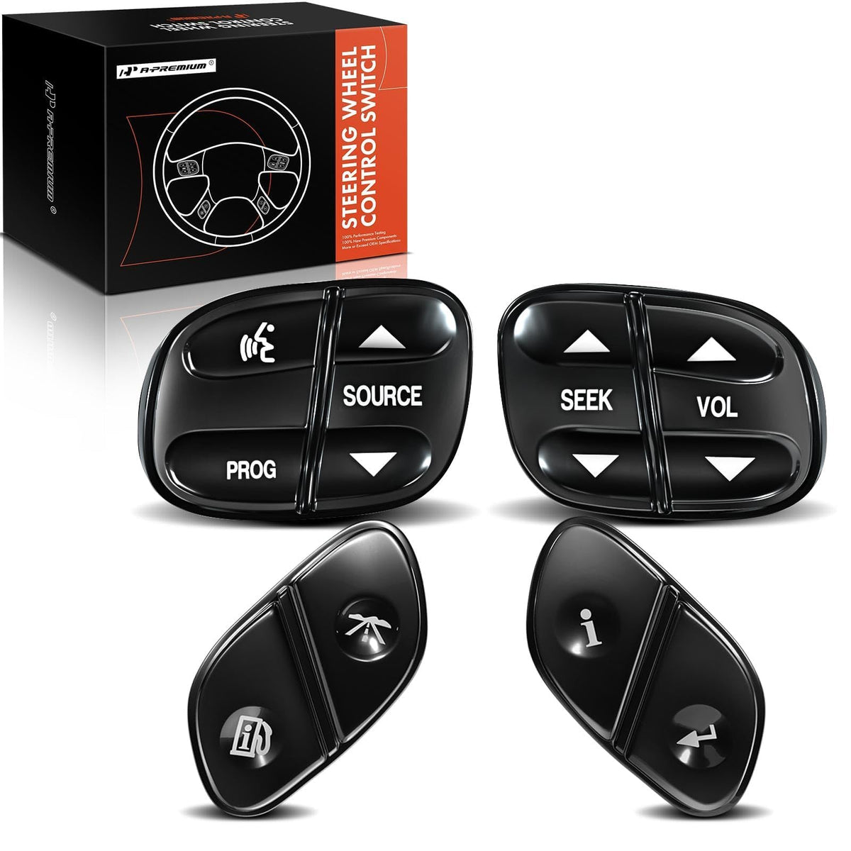 A-Premium front view of 4-piece switch kit showing full set and ready-to-install benefit