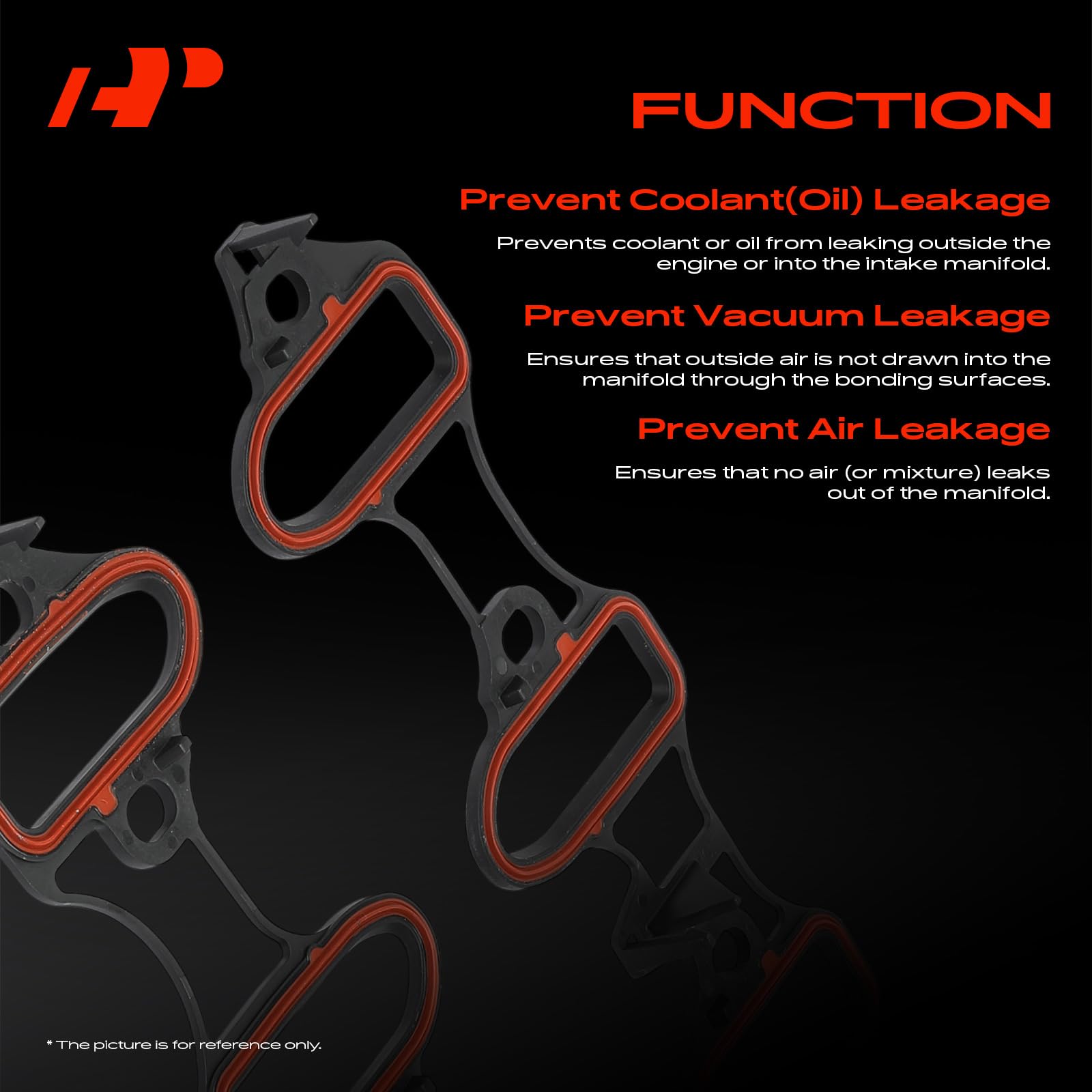 A-Premium gasket installed on intake manifold illustrating proper fitment benefit