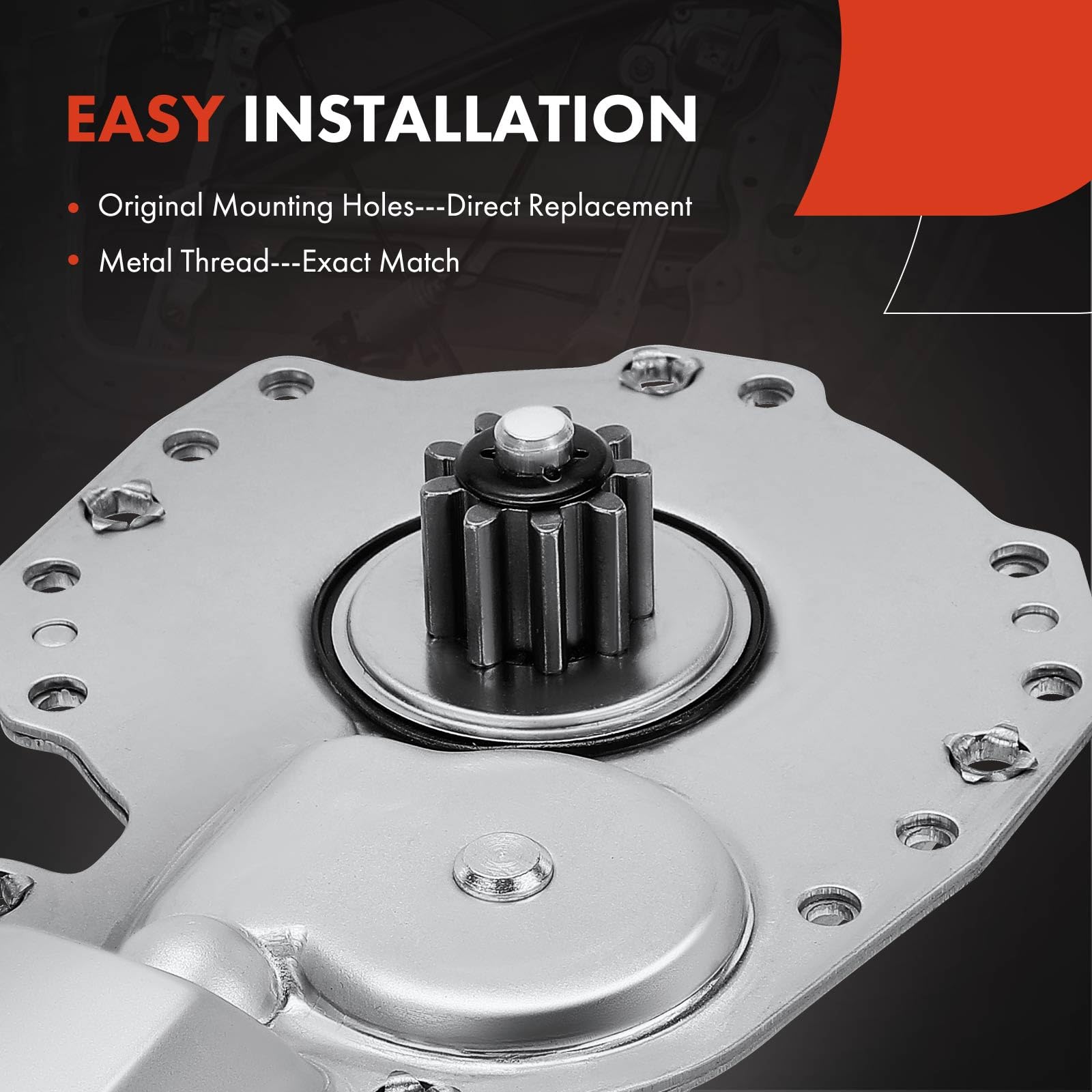 A-Premium gear and shaft detail showing reinforced components for longer life