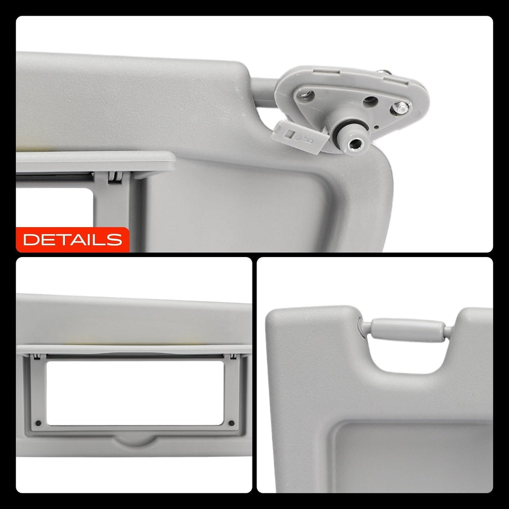 A-Premium gray visor next to headliner showing matched interior color