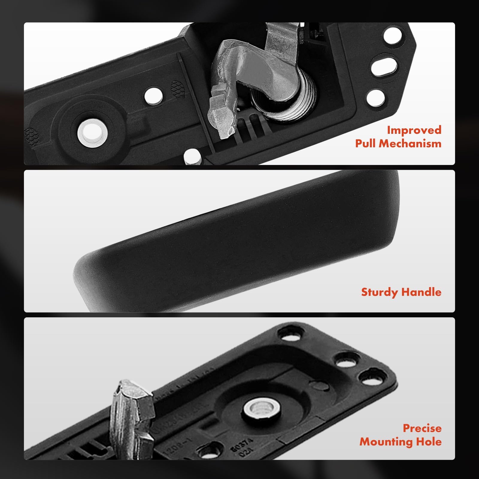 A-Premium handle side profile showing mounting points for easy alignment