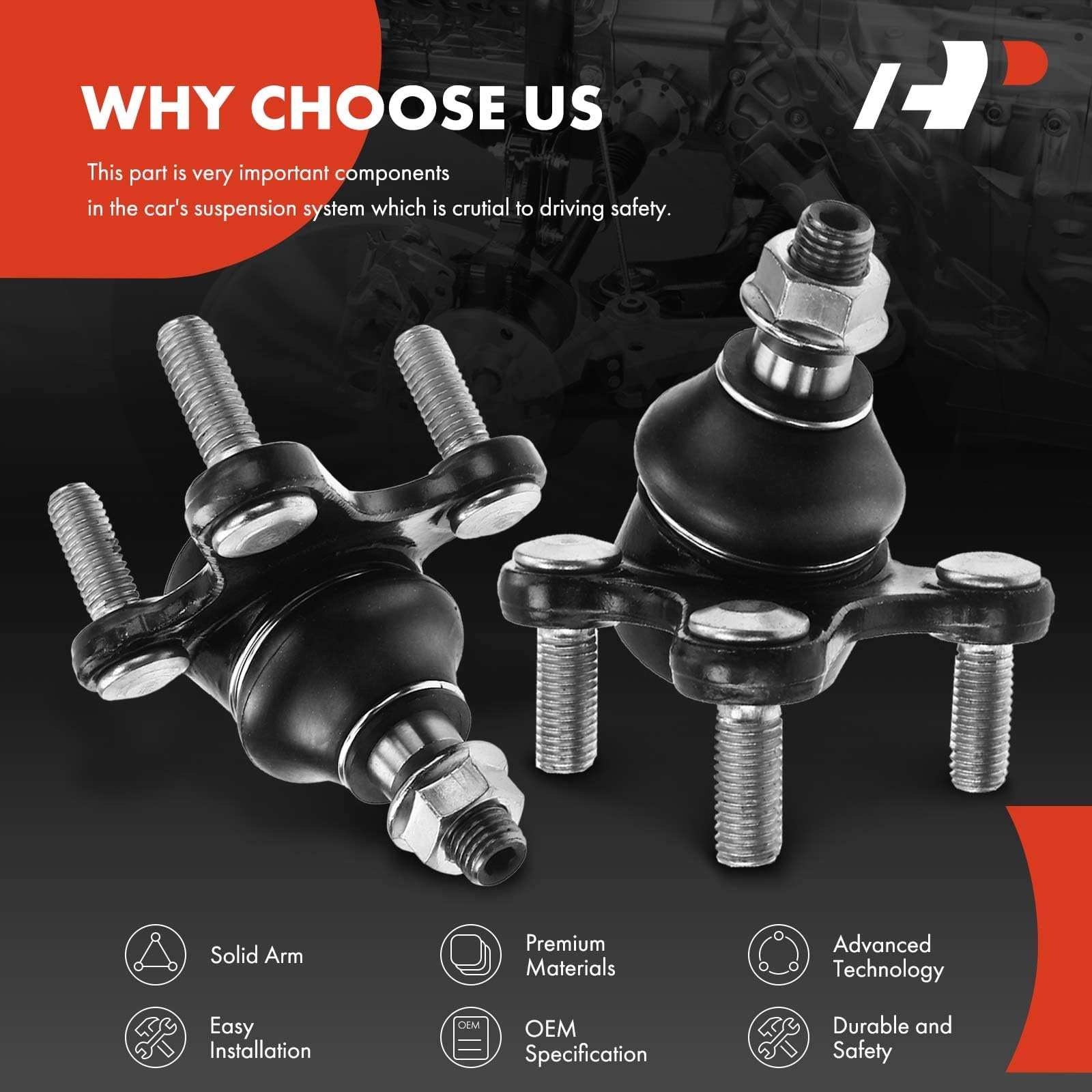 A-Premium included hardware and accessories laid out for complete installation
