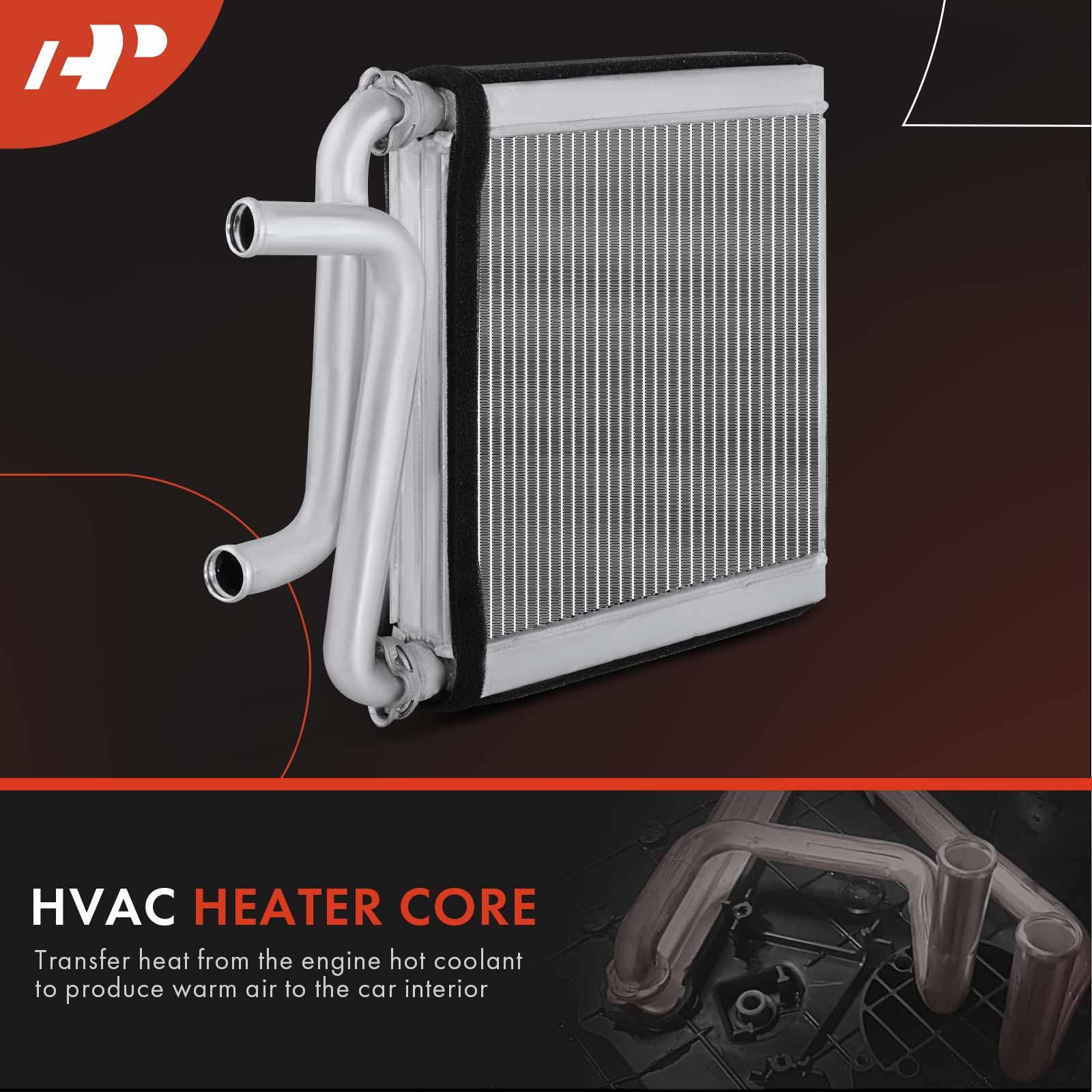A-Premium finned detail highlighting multi-louvered fins for faster heat transfer