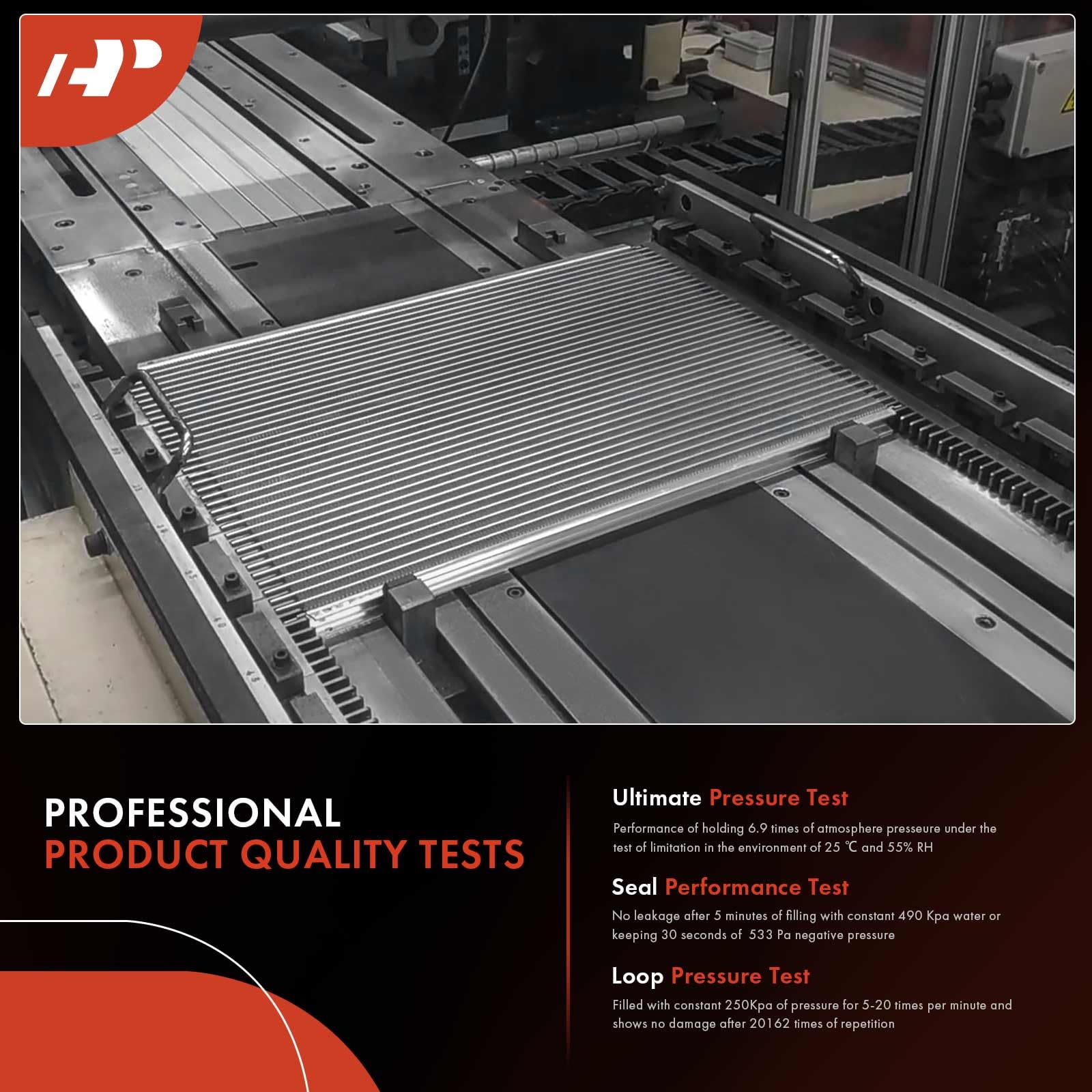 A-Premium heater core beside ruler showing dimensions for correct fit confirmation