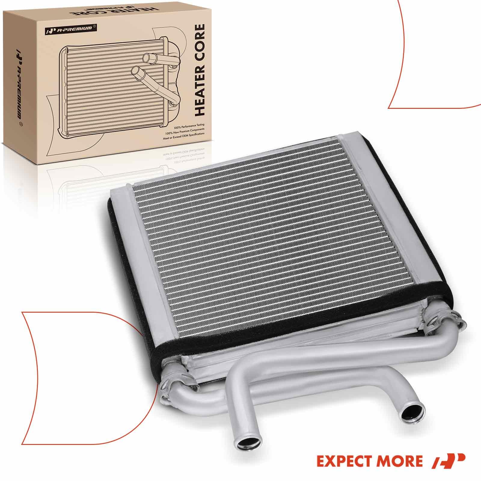A-Premium heater core shown near truck dashboard demonstrating restored cabin heat
