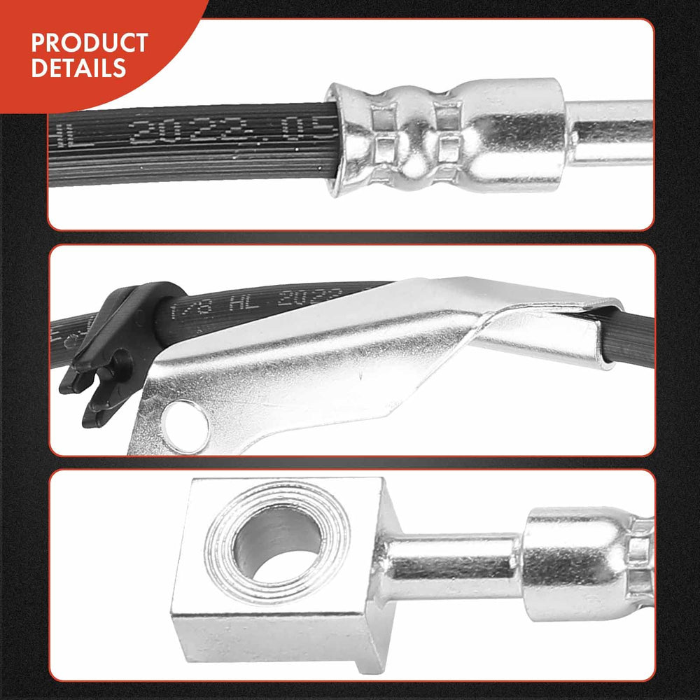 Full-length A-Premium brake hose laid out to show routing and flexible EPDM construction