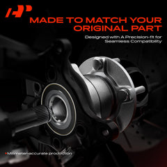 A-Premium hub flange dimensions label showing accurate fitment benefit