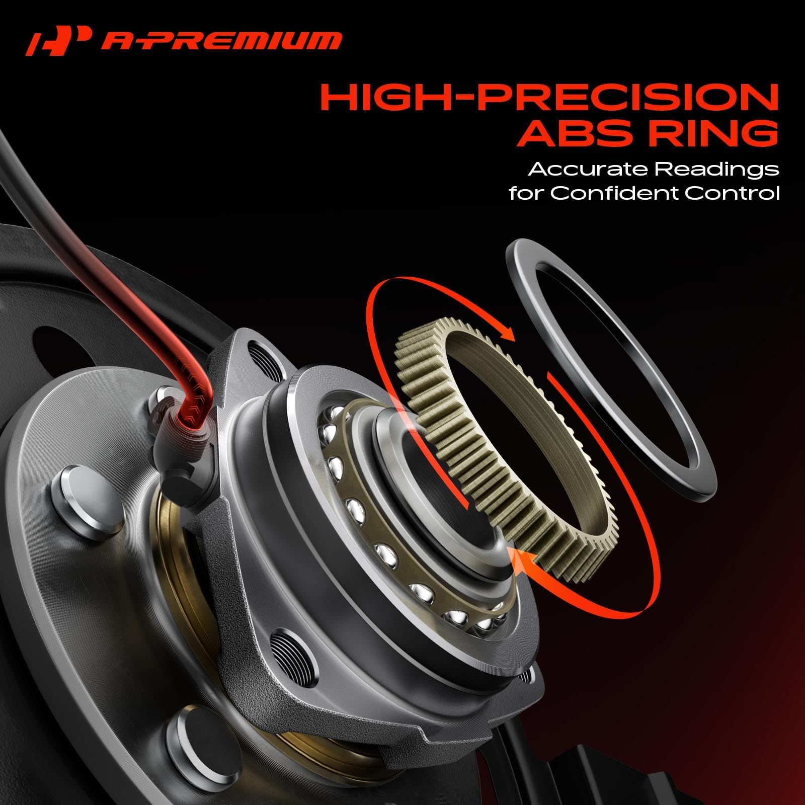 A-Premium hub installed on Ram 1500 wheel illustrating direct-fit replacement