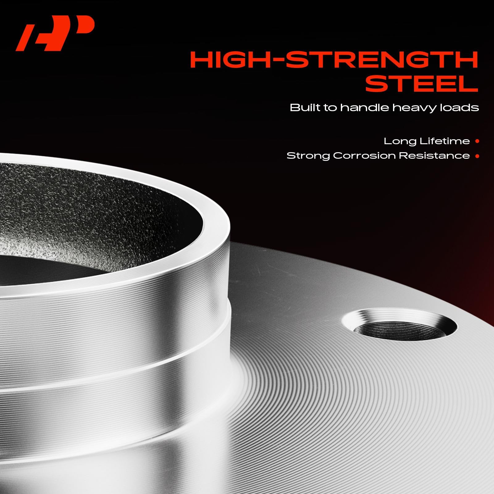 A-Premium hub installed behind wheel and rotor showing restored wheel security
