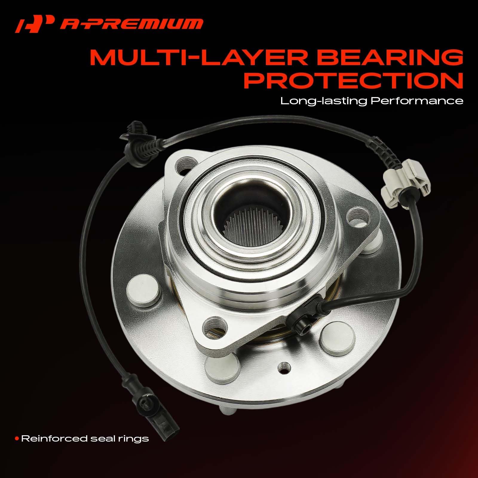 A-Premium hub top view displaying 6-stud pattern for correct wheel fitment