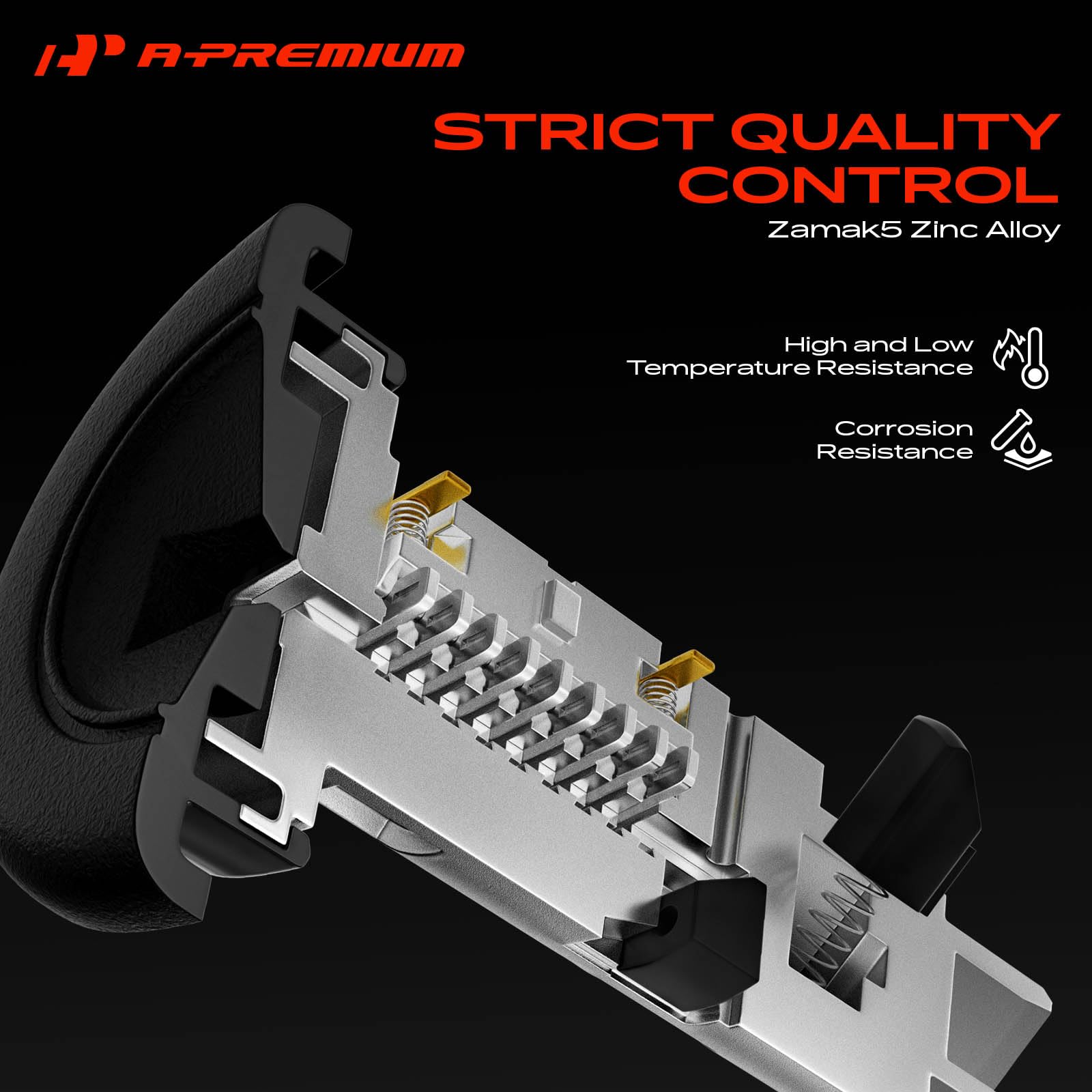 A-Premium installed in vehicle ignition demonstrating direct-fit replacement