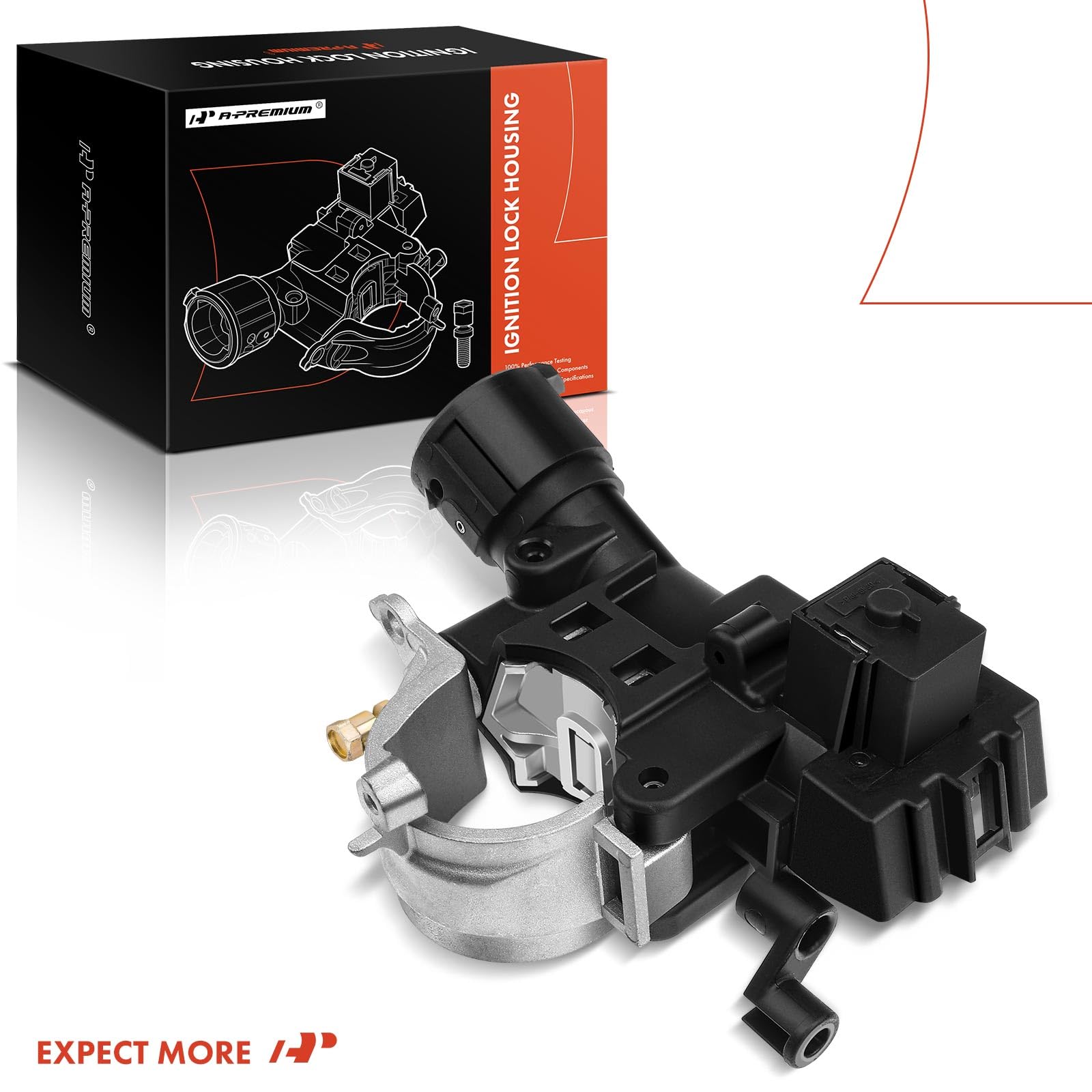 A-Premium packaged parts layout showing housing, switch, bolt for complete-install benefit