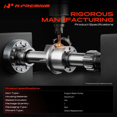 A-Premium impeller detail displaying seven-vane steel impeller strength