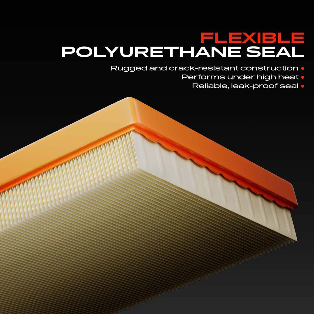 A-Premium filter installed in a Ford engine bay demonstrating compatibility and straightforward swap-in benefit