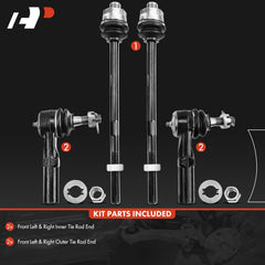 A-Premium inner tie rod threaded stud detail for secure steering fit