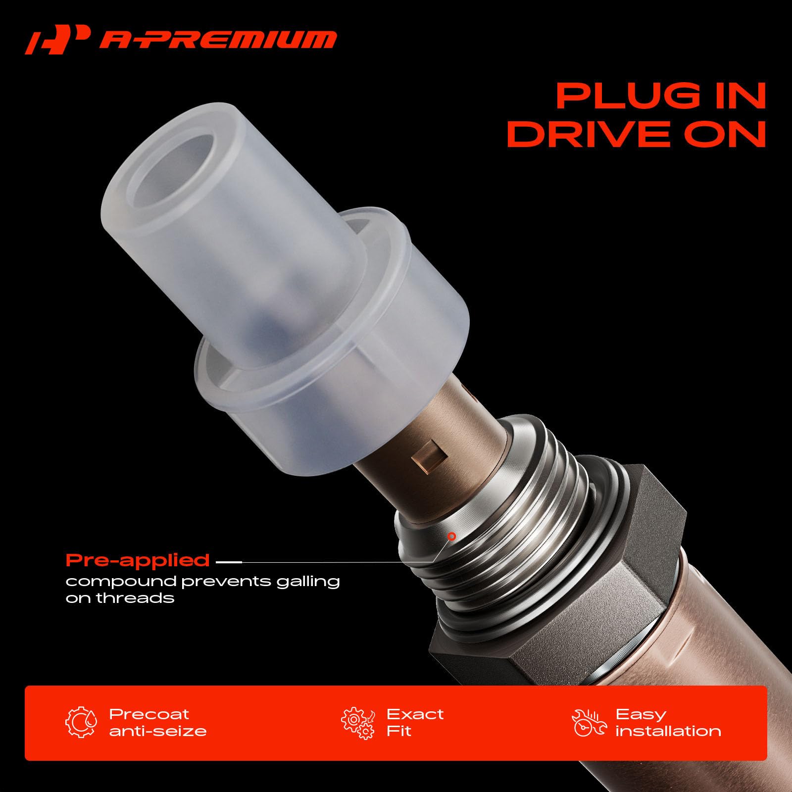 A-Premium downstream sensor mounted near exhaust pipe ensuring accurate emissions feedback