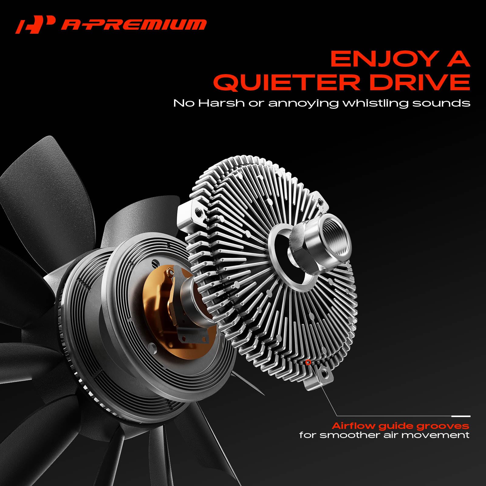 A-Premium installed in engine bay illustrating proper fit and cooling support