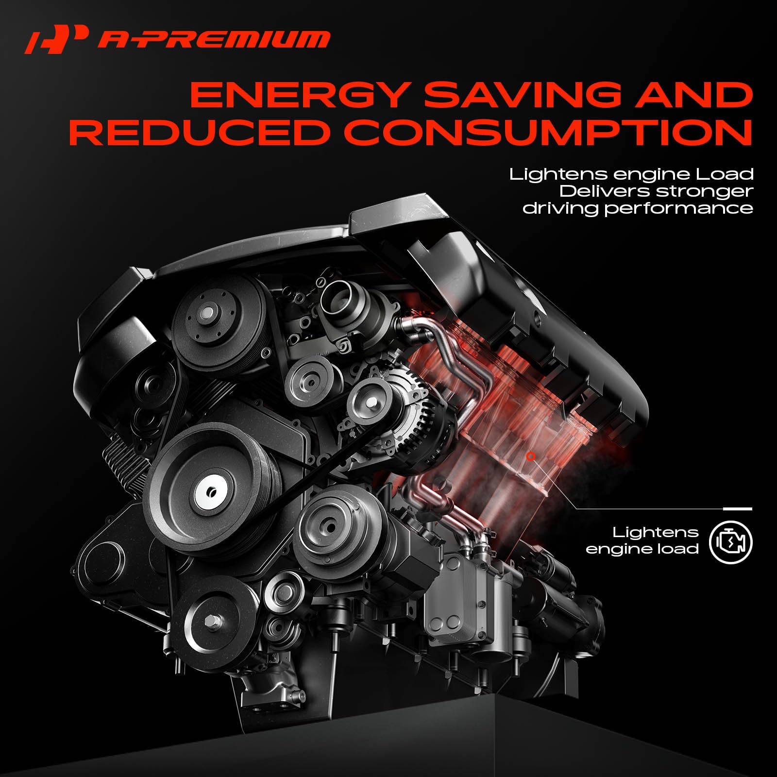 A-Premium installed in engine bay highlighting direct-fit replacement and restored coolant routing