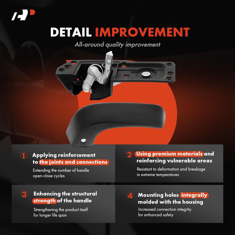 A-Premium handle installed in front door demonstrating direct-fit replacement